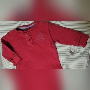VTG Sprockets Red Henley Shirt 18M TOP ONLY